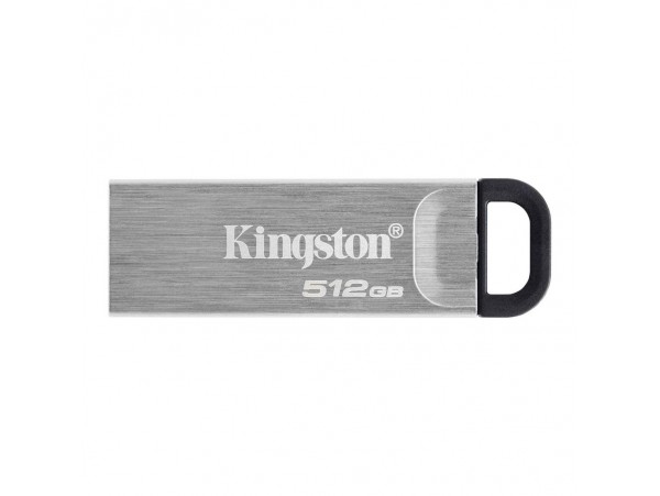 Spominski ključek 512GB USB3.2 Kingston Kyson DT 200MB/s 60MB/s kovinski brez pokrovčka srebrno-črn (DTKN/512GB)