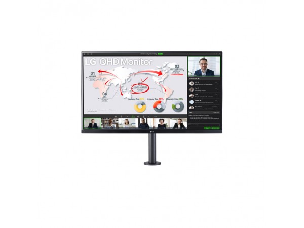 Monitor LG 80 cm (31,5") 32QP880N-B.AEU 2560x1440 75Hz IPS 5ms 2xHDMI DisplayPort USB-C 96W 2xUSB3.2 Pivot Zvočniki 2x5W  sRGB99% FreeSync KVM HDR10 črna