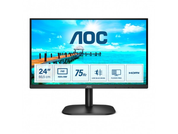 Monitor AOC 60,5 cm (23,8") 24B2XHM2 1920x1080 75Hz VA 4ms VGA HDMI  3H