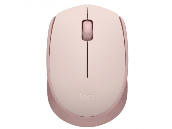 Miš Logitech brezžična optična za notesnike M171 roza nano