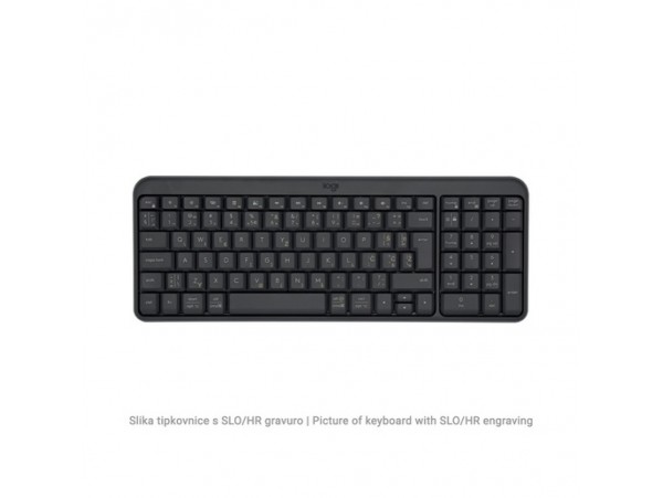 Tipkovnica brezžična Logitech K250 US international | SLO gravura grafitna (920-013451)