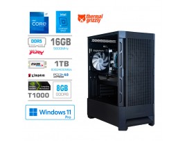 Računalnik MEGA MT WORKSTATION S8 i7-13700F/T1000-8GB/16GB-DDR5/1TB-4.0/1TB/750W/Win 11 PRO/črna