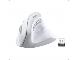Miš brezžična + Bluetooth ergonomska Ugreen vertikalna 4000DPI bela (45759)