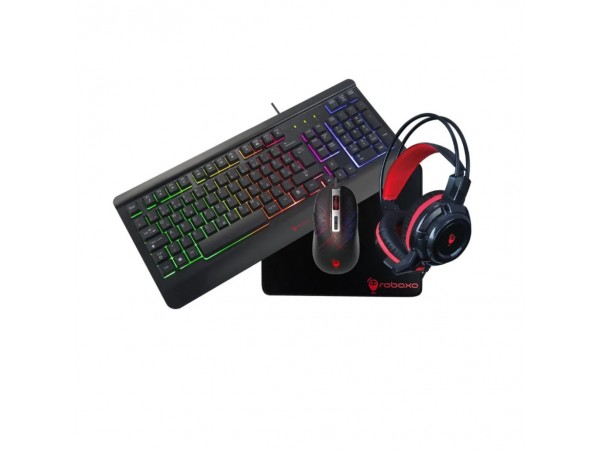 Komplet Robaxo EPIC Gaming GMC330 4in1 - tipkovnica ,miška, slušalke in podloga za miško (00002311)