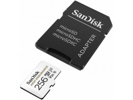 Spominska kartica microSDXC 256GB Sandisk High Endurance 100MB/s/40MB/s U3 V30 UHS-I +adapter (SDSQQNR-256G-GN6IA)