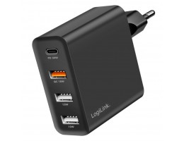 Hišni polnilec 110-240V => 1x USB-C 3x USB-A 48W LogiLink (PA0377)
