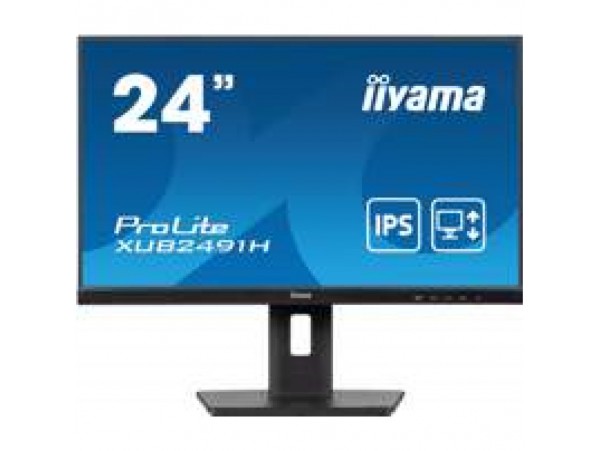 Monitor Iiyama 60,5 cm (23,8") XUB2491H-B1 1920x1080 100Hz IPS 0,5ms HDMI DisplayPort Pivot  sRGB96% AdaptiveSync ProLite