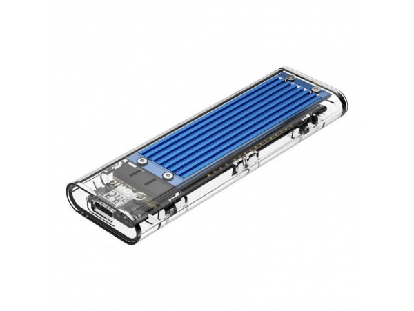 Ohišje za SSD disk M.2 => USB-C PCIe NVMe USB 3.1 Gen2 Type-C Orico - moder (TCM2-C3-BL-BP)