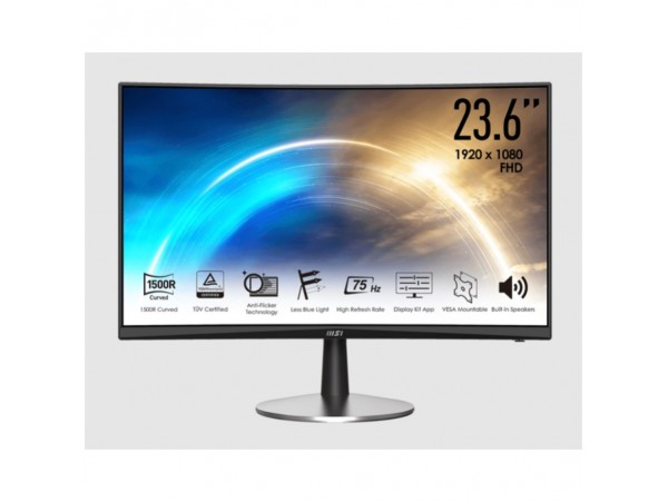 Monitor MSI 60,5 cm (23,8") PRO MP242C 1920x1080 75Hz VA 5ms VGA HDMI Zvočniki  sRGB98%