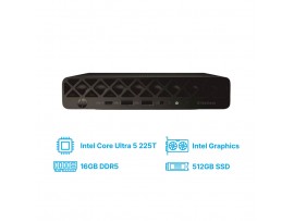 Računalnik HP Mini ProDesk 4 G1i AI PC Ultra 5-225T/Q870/16GB-DDR5/512GB/-/Intel grafika HDMI 2xDP USB-C/BT WiFi RJ45/90W-89%/DOS črna NP D3JV5ES#ABD