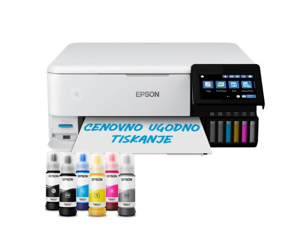 Tiskalnik multifunkcijski brizgalni barvni Epson EcoTank L8160 A4 duplex tisk enostransko skeniranje USB LAN WiFi 16ppm (C11CJ20402)