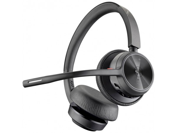 Slušalke brezžične Poly naglavne BT/USB-C USB-A sprejemnik BT700  Voyager 4320 Microsoft Teams črna (77Z30AA)