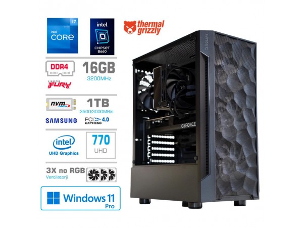 Računalnik MEGA TWR S7 i7-12700/Intel 770/16GB/1TB/750W/Win11Pro RGB