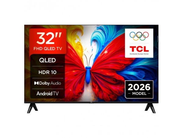 TV sprejemnik TCL 32,0" 81,3 cm 32S5L 1920x1080 QLED Android TV 2xHDMI USB BT WiFi  HDR10