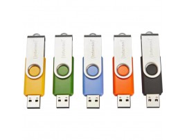 Spominski ključek 32GB USB2.0 Intenso Basic Line 28MB/s 6,5MB/ plastičen vrtljiv 5pack (3503585)