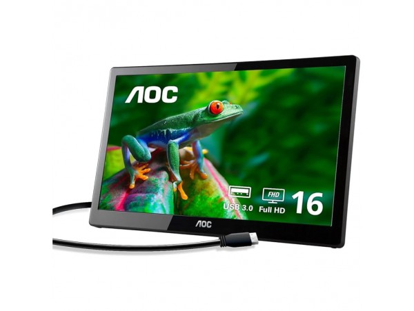 Monitor AOC 39,6 cm (15,6") I1659FWUX 1920x1080 Prenosni monitor IPS 10ms USB3.0