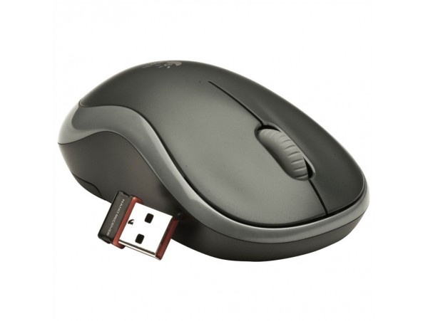 Miš Logitech brezžična M185 za notesnike siva nano (910-002235)