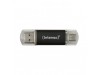 Spominski ključek 32GB USB 3.2/USB-C Intenso Twist Line 70MB/s plastičen s pokrovčkom črn (3539480)