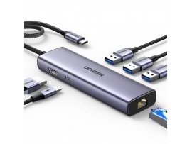 Priklopna postaja USB-C => Ugreen 15598 HDMI 3xUSB USB-C 100W 1xRJ45 - (15598)