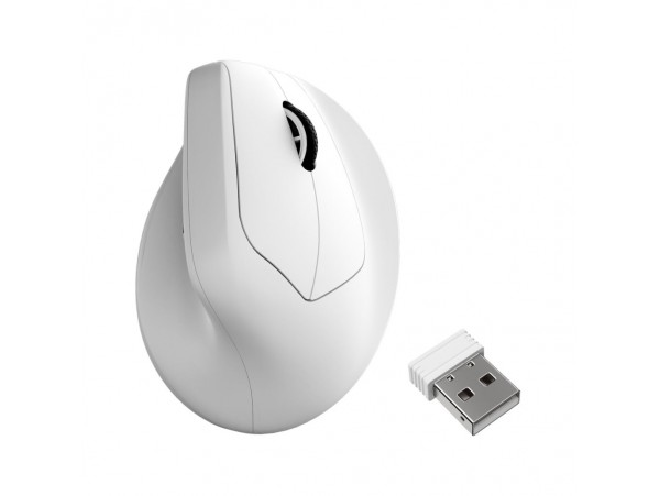 Miš brezžična, bluetooth, USB ergonomska Keychron M5 30000DPI vertikalna bela (M5-A24)