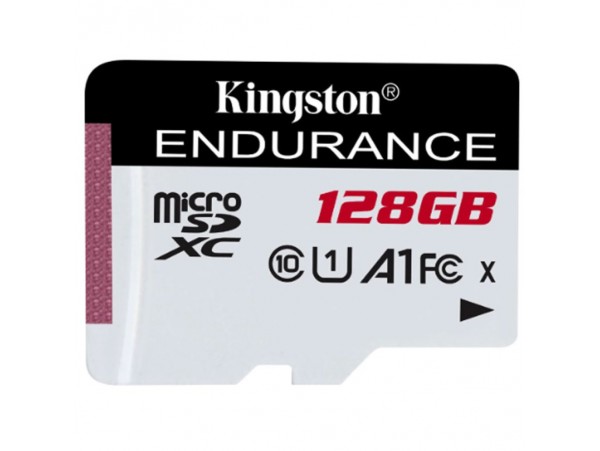 Spominska kartica microSDXC 128GB Kingston High Endurance 95MB/s/45MB/s U3 V10 UHS-I za snemanje (SDCE/128GB)