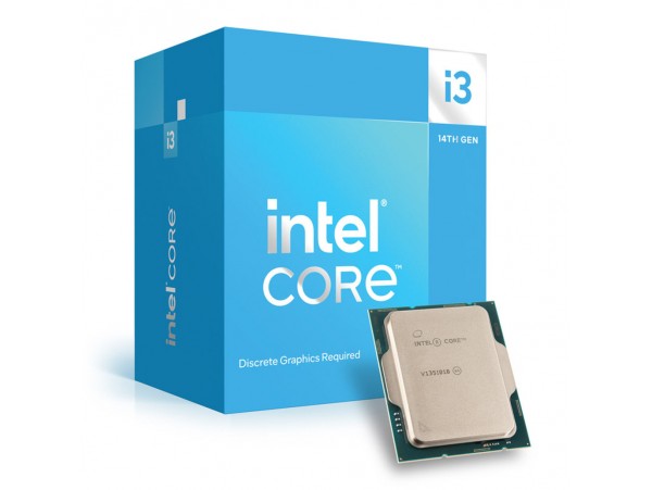 Procesor Intel 1700 Core i3 14100F 4C/8T 3,5GHz/4,7GHz BOX 58W/110W brez grafike Intel