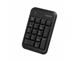 Tipkovnica LogiLink numerična, 17 gumbov brezžična Bluetooth V5.1 črna (ID0201)