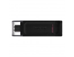 Spominski ključek 256GB USB-C Kingston DT70 80MB/s 15MB/s kovinski-plastičen črn (DT70/256GB)