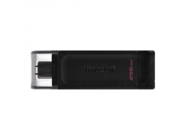 Spominski ključek 256GB USB-C Kingston DT70 80MB/s 15MB/s kovinski-plastičen črn (DT70/256GB)