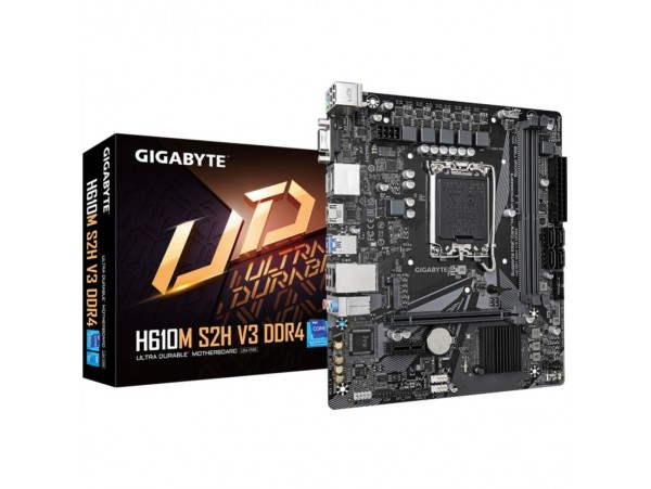 Osnovna plošča 1700 GigaByte H610M S2H V3 DDR4 microATX 1xDVI-D 1xHDMI 2.1 2xDisplayPort 1.2