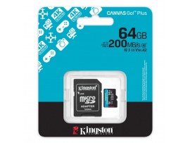 Spominska kartica SDXC 64GB Kingston GO 200MB/s/100MB/s U3 V30 UHS-I A2 +adapter (SDCG4/64GB)