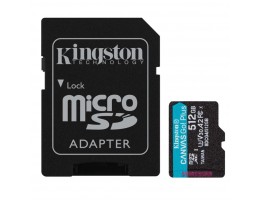 Spominska kartica microSDXC 512GB Kingston Canvas Go! Plus 150MB/s/U3 V30 UHS-I A2 +adapter (SDCG4/512GB)
