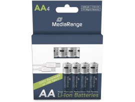 Baterijski vložek MediaRange MRBAT161 LR 06 AA 1400mAh polnjenje USB-C 4kom (MRBAT161) Baterijski vložek MediaRange MRBAT161 LR 06 AA 1400mAh polnjenje USB-C 4kom (MRBAT161)