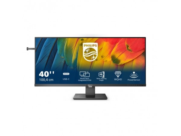 Monitor Philips 101,6 cm (40,0") 40B1U5600 3440x1440 120Hz IPS 4ms HDMI DisplayPort USB-C 100W 4xUSB3.2 HAS Zvočniki  3H sRGB121% AdaptiveSync KVM HDR400 5000-Series
