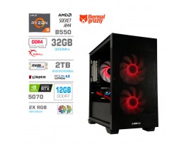 Računalnik MEGA MT S7X R9-5950X/RTX5070/32GB/2TB-4.0/750W/Brez OS/črna RGB + Estetski napajalni kabli [Rdeča / Črna]