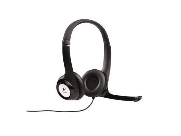 Slušalke žične Logitech naglavne z mikrofonom USB H390 črne (981-000406)