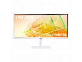 Monitor Samsung 86,4 cm (34,0") S34C650TAU-PE 3440x1440 Curved 100Hz VA 5ms HDMI DisplayPort 2xThunderbolt4 90W 3xUSB3.0 HAS Zvočniki 2x5W  sRGB115% RJ45 KVM HDR10 Bele barve Poškodovana embalaža