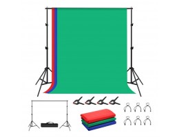Prenosni foto studio Puluz - stojalo 2x 2,00m + RGB foto ozadje (PKT5204)