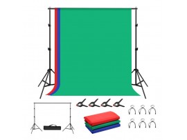 Prenosni foto studio Puluz - stojalo 2x 2,00m + RGB foto ozadje (PKT5204)