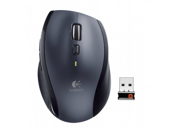 Miš brezžična ergonomska za desničarje Logitech M705 Marathon 1000DPI nano temno siva (910-001949)