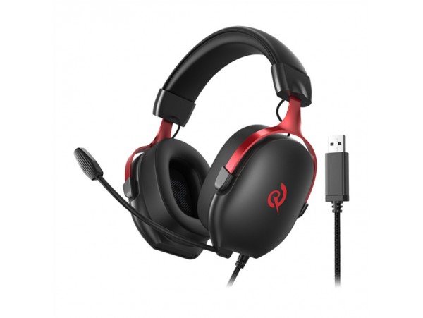 Slušalke žične QCY naglavne z mikrofonom USB Heroad VN200 črna-rdeča Gaming (H7GM black red)