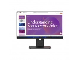 Monitor Lenovo 60,5 cm (23,8") T24D-40 1920x1080 120Hz IPS 4ms HDMI DisplayPort USB-C 100W DP-Out 3xUSB3.2 USB-C-Out Pivot Zvočniki  sRGB99% RJ45 ThinkVision