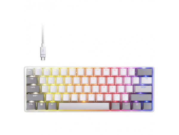 Gaming Tipkovnica Žična Corsair Clipper Pro Mini 60 US | bela RGB (CH-979111J-NA)