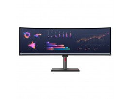Monitor Lenovo 124,5 cm (49,0") P49w-30 5120x1440 Curved IPS 4ms 2xHDMI DisplayPort 2xThunderbolt4 100W 4xUSB3.2 USB-C-Out HAS Zvočniki 2x5W  DCI-P3-98% RJ45 KVM HDR10 ThinkVision