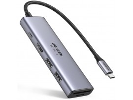 Priklopna postaja USB-C => Ugreen HDMI 2xUSB USB-C 100W Čitalec kartic (60384) - ODPRTA EMBALAŽA