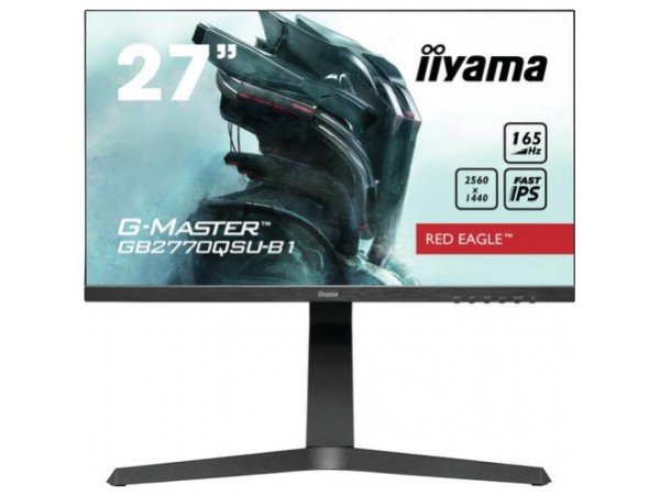 Monitor Iiyama 68,6 cm (27,0") GB2770QSU 2560x1440 Gaming 165Hz Fast-IPS 0,5ms HDMI DisplayPort 2xUSB3.0 Pivot Zvočniki  FreeSync Premium Pro HDR400