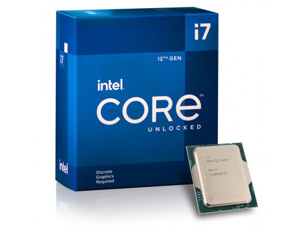 Procesor Intel 1700 Core i7 12700KF 12C/20T 2.7GHz/5.0GHz BOX 125W/190W brez grafike brez hladilnika