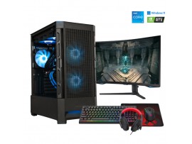 Gaming komplet Računalnik MEGA S8 Intel i5-14600KF/RTX5060Ti-16GB/16GB-DDR5/1TB/750W/Win11Home/črna RGB + Estetski napajalni kabli ( Svetlo modra / črna )