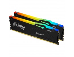 DDR5 32GB 5600MHz CL36 KIT (2x16GB) Kingston RGB Fury Beast XMP3.0 1,25V Gaming črna (KF556C36BBEAK2-32)