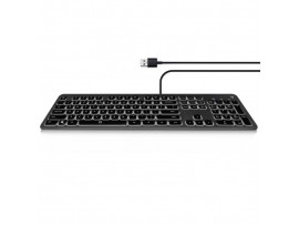Tipkovnica Ewent USB Illuminated Scissor črna SLO EW3271